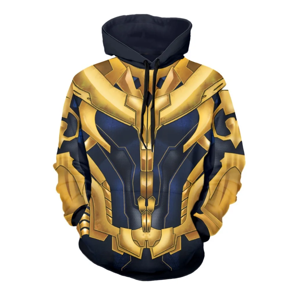 Avengers Endgame Cosplay Superhero Thanos Iron Man Thor Zipper Hoodies Quantum Realm Costumes Sweatshirt Jacket Superhero Hooded
