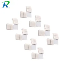 10x clip-on l forma 4pin 5050 led rgb string solderless acoplador conector conveniente adaptador de alta qualidade