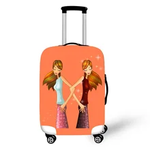 18-32 дюймов, защитный чехол для багажа русалки, эластичный Забавный чехол для чемодана на колесиках для девочек, аксессуары для путешествий