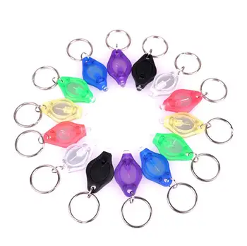 

DHL Free shipping 400 pcs/lot LED Keychain UV Flashlight Colorful Micro Light Gift Light cheap Money Detector SN1394