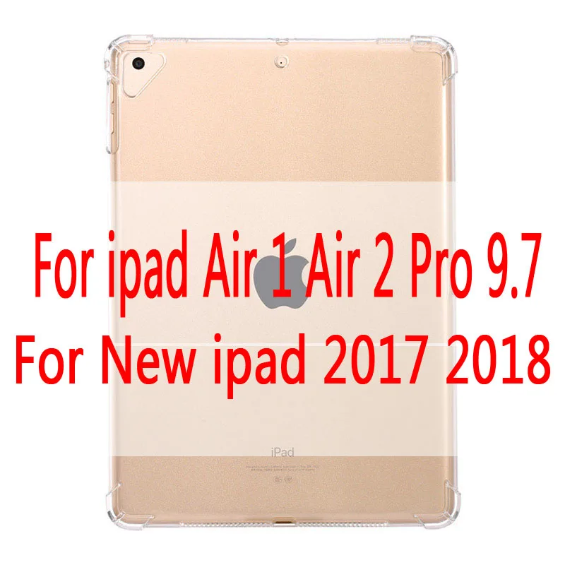 Чехол для iPad 10,2 ''прозрачный силиконовый чехол с подушкой безопасности для iPad Air 3 10,5 Air 2 Mini 5 4 3 2 мягкий чехол из ТПУ - Цвет: For ipad 9.7 inch