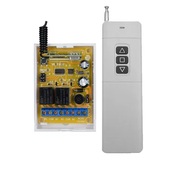 

DC 12V 24V Receiver Motor Remote Switch Controller Motor Forwards Reverse Up Down 3000M Transmitter Limit Switch