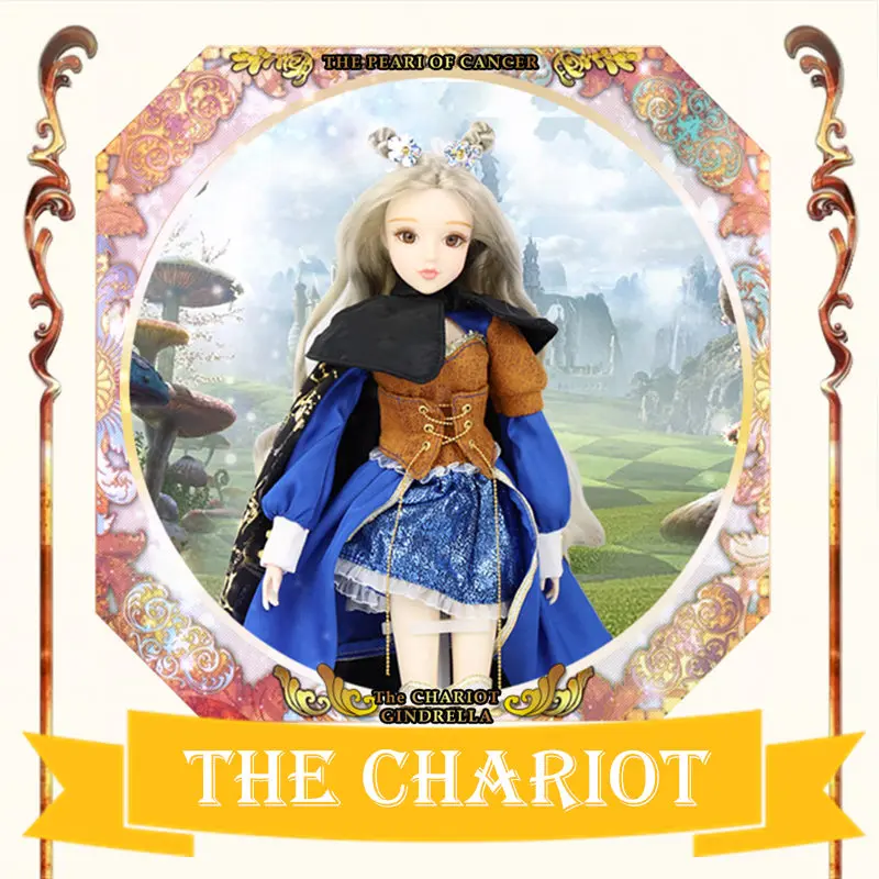 MM girl Major Arcana The Chariot joint body doll silver hair TAROT CARD 34cm East Barbi