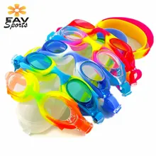 Разноцветные плавательные очки дети высокой четкости Анти-туман бассейн дети очки плавательные силиконовые очки с защитным чехлом
