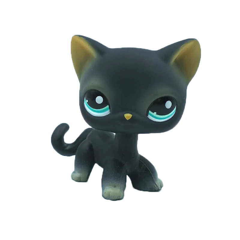 pet toys Pet toys Animal Cyan Eyes Black Kitty Figure Doll Child Toy FREE SHIPPING