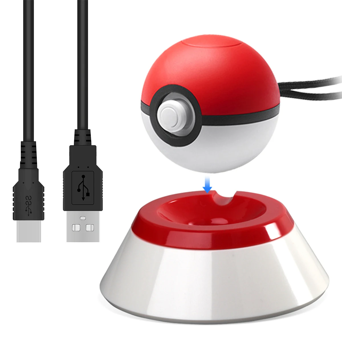 Зарядное устройство Док-станция для переключателя Poke Ball Plus usb-стойка держатель игровой контроллер блок питания зарядный кронштейн для Pokeball