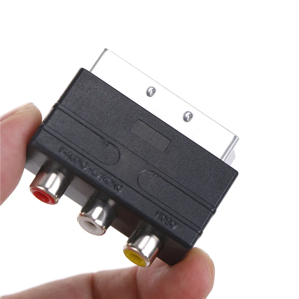 Видео DVD рекордер ТВ телевизионный проектор Scart до 3 RCA S Video адаптер Композитный Phono конвертер AV аудио|Кабели
