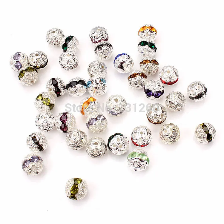 100pcs 8 mm Tibetan Silver Round Loose Spacer Métal Perles Jewelry Findings