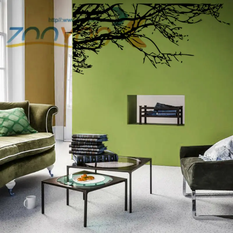 Classical black tree branches Parlor wall  decal ZooYoo029 