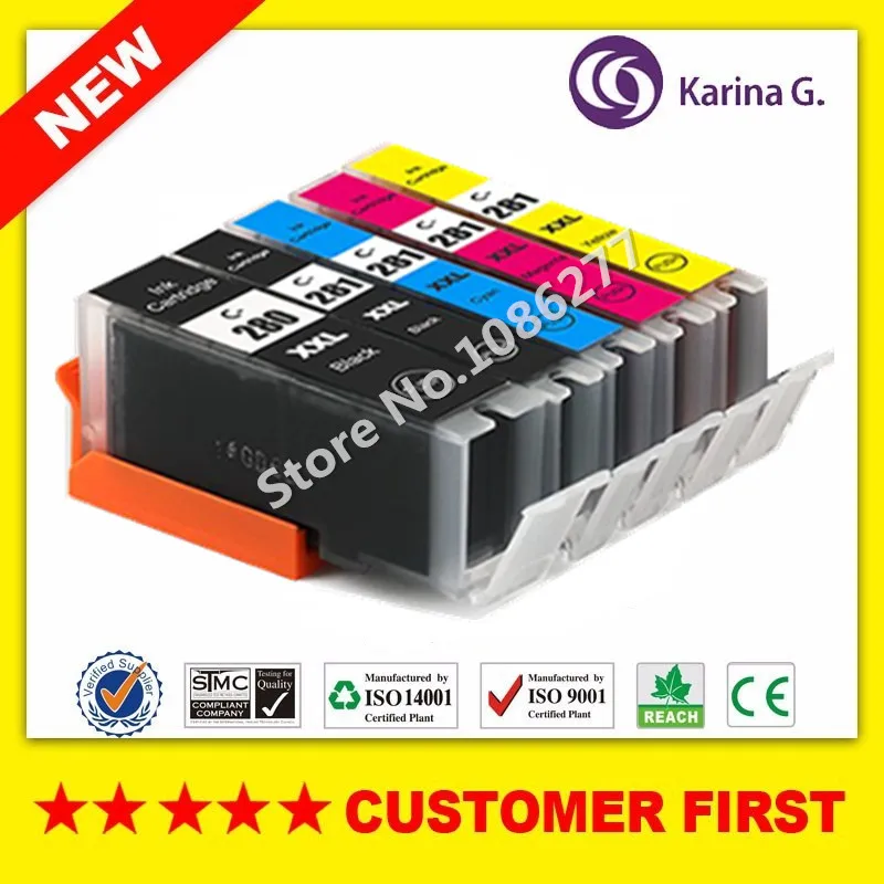 

Compatible for Canon PGI-280 CLI-281 PGI280 CLI281 Ink Cartridge Suit For Canon PIXMA TR7520 TR8520 TS6120 TS8120 TS9120