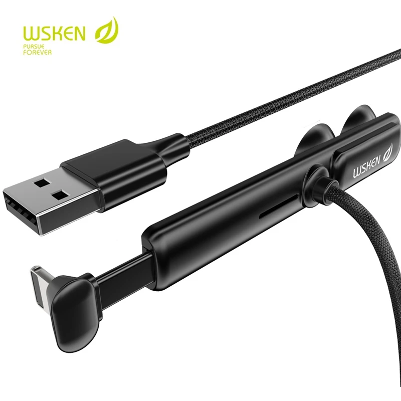Goedkoop WSKEN Telefoon Gaming Opladen Kabel voor Bliksem 8Pin Datum Sync Charge Kabel 1.2 m 2 m 270 Graden L vorm voor iPhone XS Max XR Etc