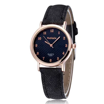 

2019 New Arrival Women Dress Wristwatch Fashion Canvas Leather Strap Quartz Watches Simple Style For Girls Gift Relogio Feminino