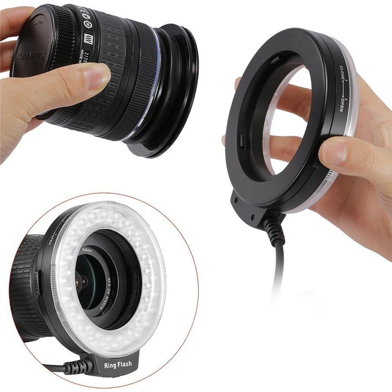 48 Светодиодный s макро кольцо со светодиодной подсветкой Макро Вспышка для цифровой зеркальной камеры Canon Nikon Pentax Olympus Panasonic Камера