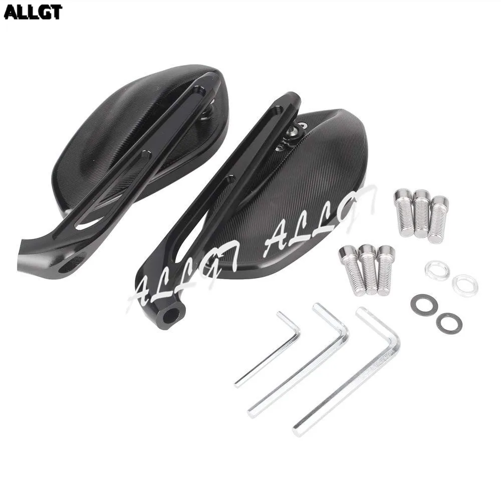 

Black CNC Universal Motorcycle Rear View Side Mirrors For Most Ducati, Suzuki, Honda, Yamaha, Kawasaki, Triumph, KTM