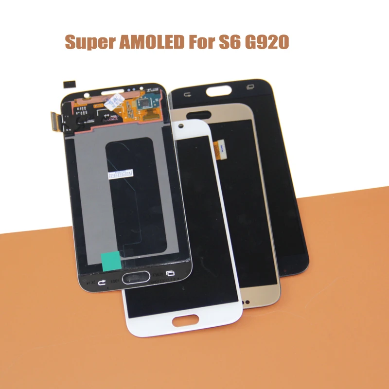 

Super AMOLED Replacement For Samsung Galaxy S6 G920 G920F LCD Touch Screen Display Digitizer Gold