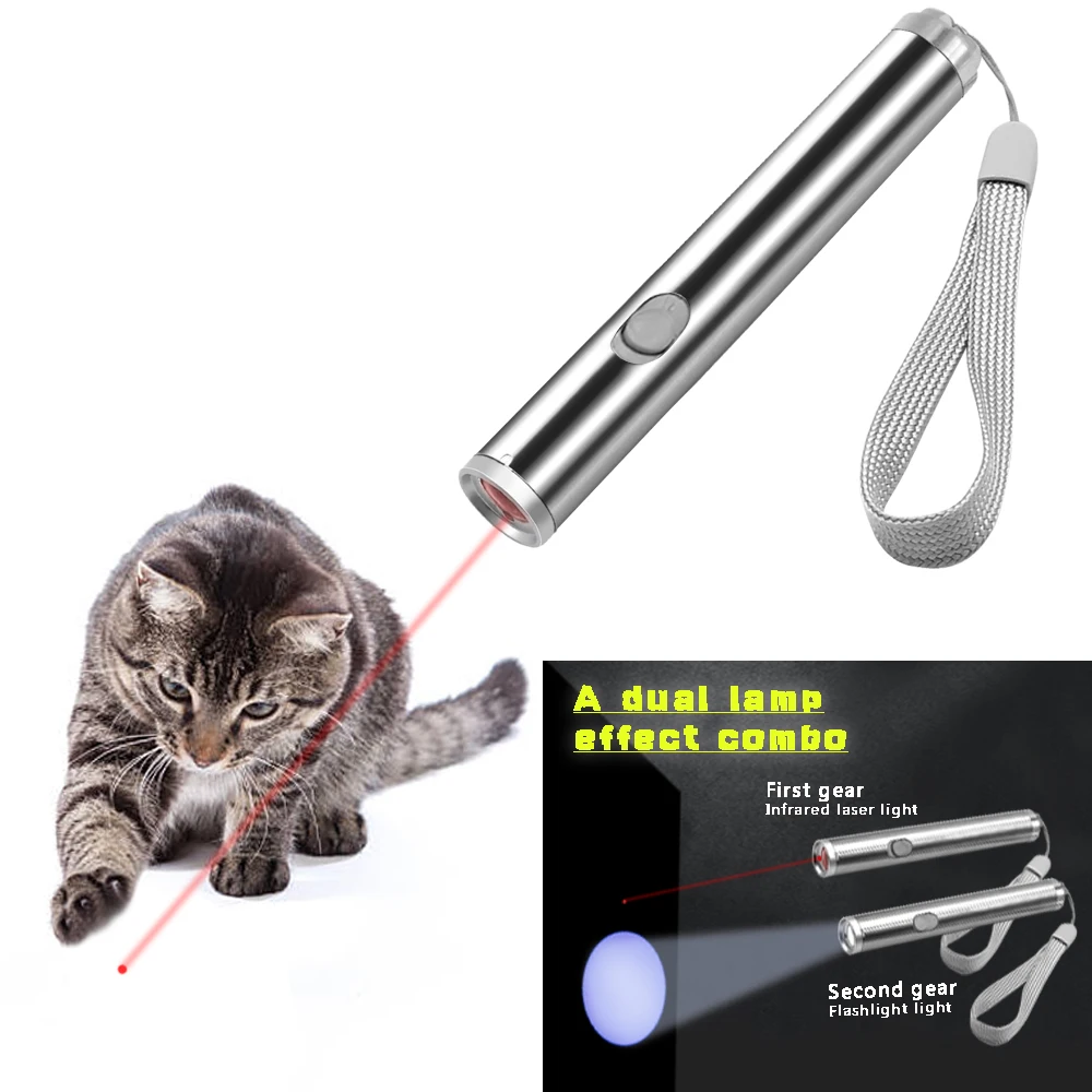 

Funny Pet Laser Pointer Cat Toy LED Light Pen Chaser Toys Interactive Kitten Cat Playing Training Toys For Cats Multi Function