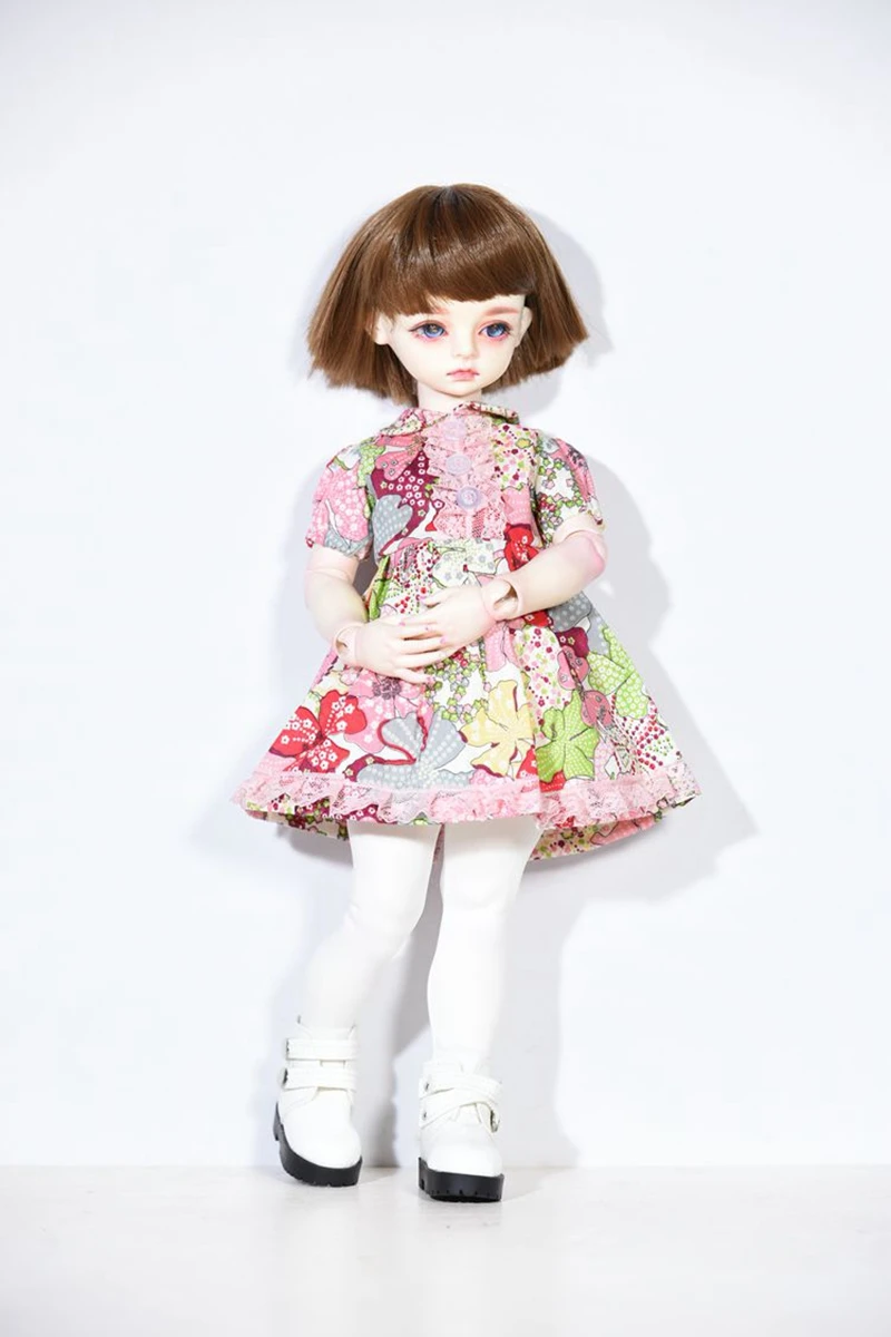 

1pcs Fashion Doll Dress Casual Cute Princess Dress Jumpsuit Mini Red Flower Skirt Doll Accessories Doll Clothes Suit Girl Gifts