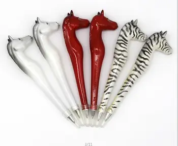 

100pcs/lot crative plastic horse multi-colour zebra ballpoint pen
