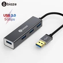 Biaze 4 Порты и разъёмы мини usb-хаб 3,0 USB высокоскоростной разветвитель 5 Гбит/с GL3520 USB 3,0 концентратор для планшет ноутбук компьютер Тетрадь OTG usb-хаб