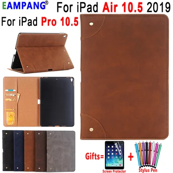 

Retro Leather Case for Apple iPad Air 10.5 2019 Smart Sleep Awake Shell Cover for iPad Pro 10.5 A1701 A1709 Coque Capa Funda