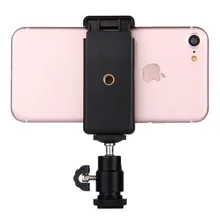1/4 polegadas Mini Tripé Cabeça + Tripé Braçadeira para o iphone 7 8 Samsung, Huawei, HTC, xiaomi, 5.5 cm-8 cm de Largura Para Smartphones