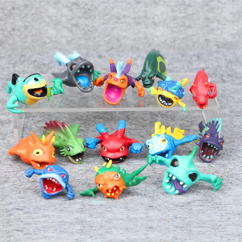 14 шт./комплект Slugterra милое животное Kawaii Боб АМАТ версии ПВХ, движущаяся фигурка, Коллекционная модель, игрушка из полиуретана с открытыми