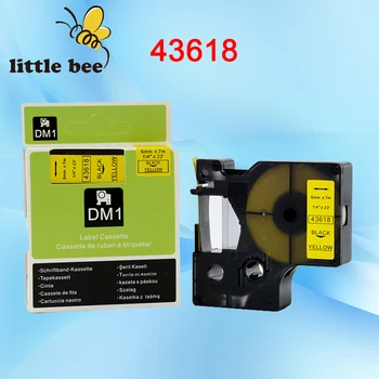 

6mm Tape 43618 Compatible Dymo Maker D1 Yellow Label Tape Cartridge Black on Yellow Free Shipping