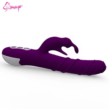 Silicone Rabbit Vibrator 360 Degree Rotation G Spot Vibrator Thrusting Vibrating dildo Clitoris Vibrator Adult Sex toy for Wome 5