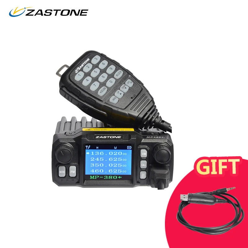 Zastone MP380 + мини мобильный радиоприемник автомобильный приемопередатчик VHF UHF 25 Вт