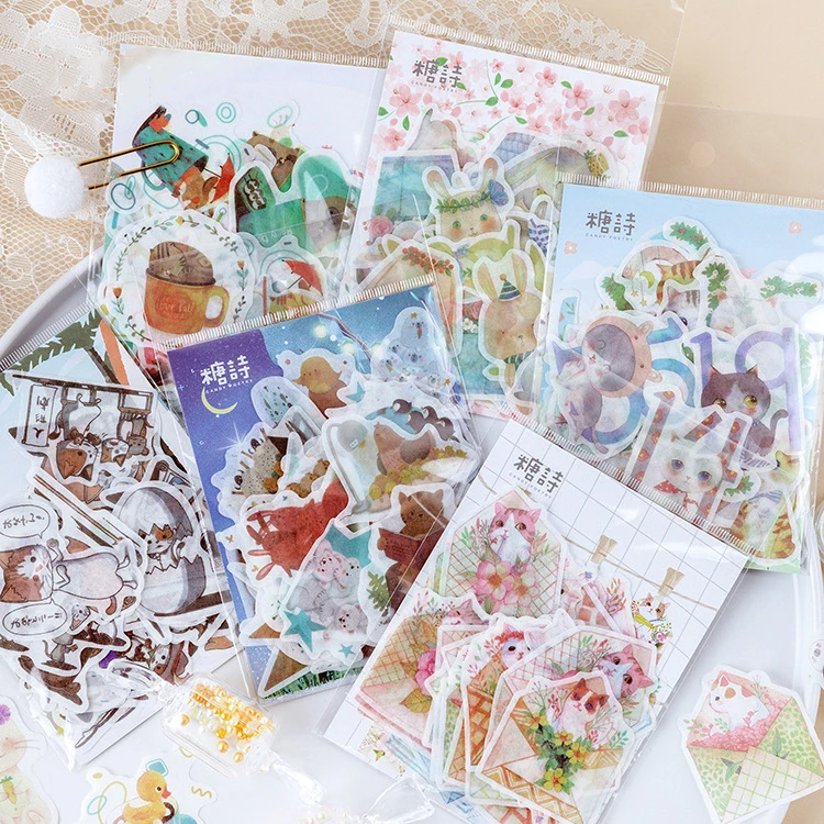 

Mohamm Summer Concerto Series Kawaii Cute Sticker Custom Stickers Diary Stationary Flakes Scrapbook DIY Decorative Stickers