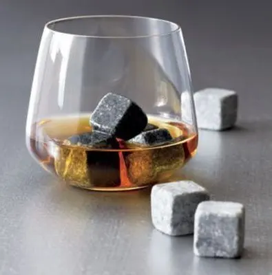 Подарок на год 120 компл./лот(1 комплект = 9 шт.) виски камни с нежным коробка+ бархатный мешок для охлаждения виски "rock stone", пива, камень