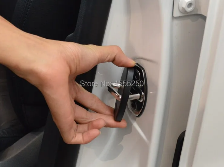 Авто Дверной замок Пряжка Обложка, амортизатор площадку для volkswagen vw Гольф, passat b6 b7 jetta, поло, tiguan, куб, 4 шт./лот, тюнинг автомобилей