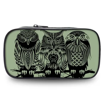 

BAOBEIKU New Cute Animals Pencil Coin Bag Large Capacity Case Owl&Elephant Pen Bag Office School Supplies for Boys Girls Kids