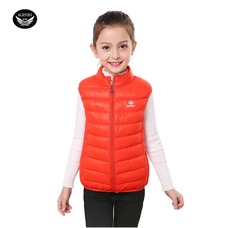 

Girls Cute Vest Winter Boys Down Vest Waistcoats Children Ma3 Jia3 Autumn Kids Leisure Warm Vest 7 Color