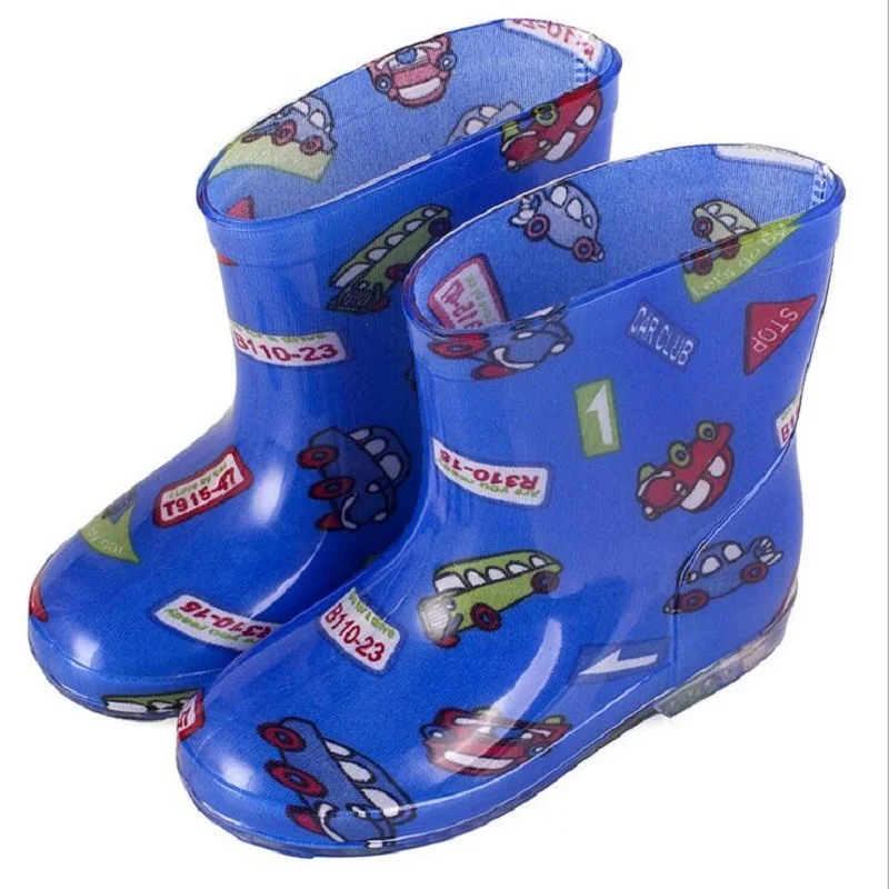 Водонепроницаемые детские резиновые сапоги мягкая детская обувь резиновые сапоги для мальчиков и девочек красочные детские резиновые сапоги - Цвет: A