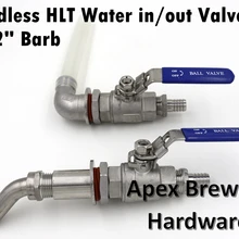 Сварочный HLT набор для подачи/выгрузки воды, 1/" трубка, 1/2" шланг Барб, запчасти для резервуара для горячего ликера, оборудование для пивоварения