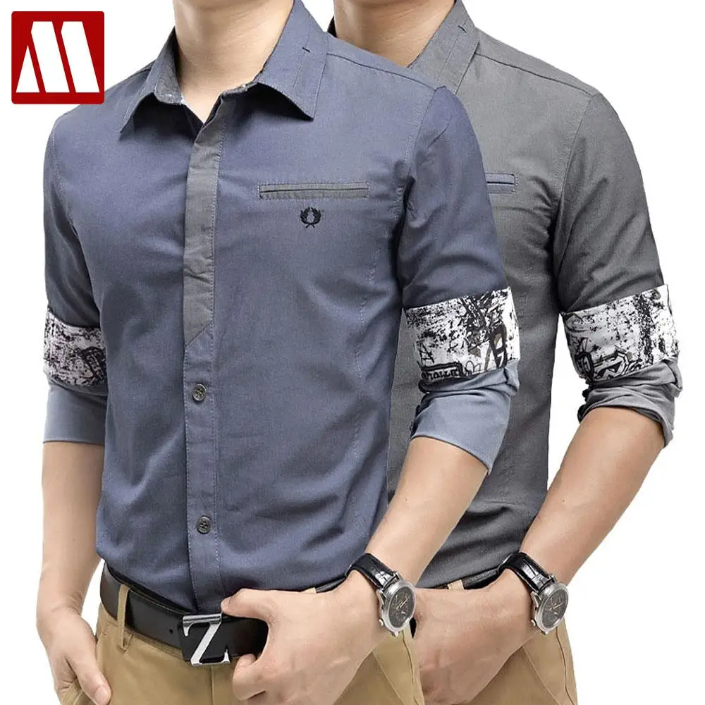 HOT 2017 New Spring Fashion Brand Trend Men Contrast Color Slim Fit Shirts Long Sleeve Shirt Mens Casual Social S XXXL In From HOT 2017 New Spring Fashion Brand Trend Men Contrast Color Slim Fit Shirts Long Sleeve Shirt Mens Casual Social S XXXL In From