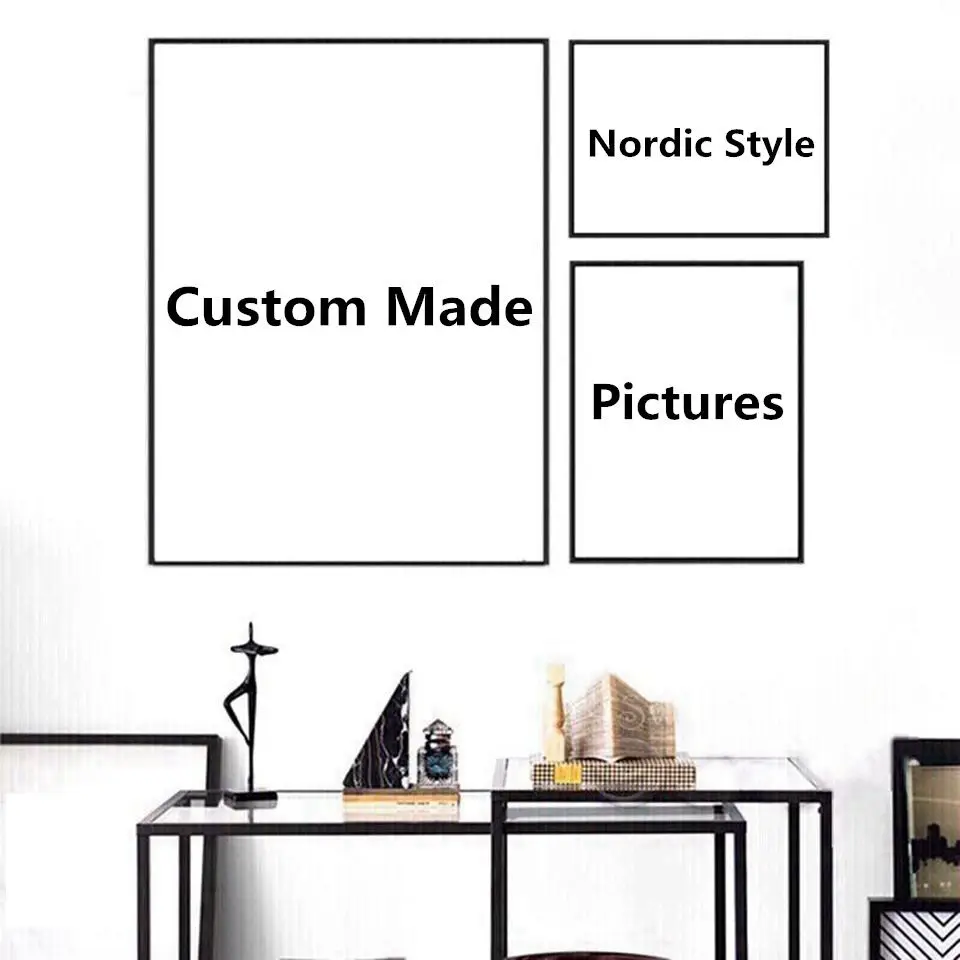 

Customized Nordic Style Wall Art Poster Custom Made Print Painting 1 Pcs Canvas Abstract Pictures Home Decor Photo Framework