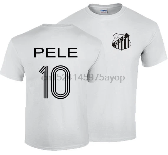PELE T SHIRT S XXL BRAZIL SANTOS KING OF FOOTBALLER RETRO BRASIL