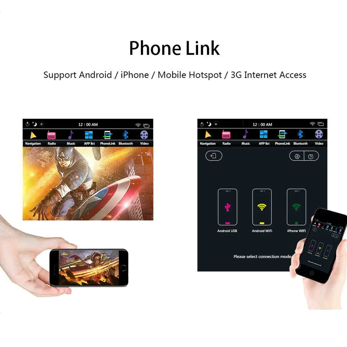 Excellent Android6.0 12.1inch Car No DVD Player GPS Navigation For Ford F150 F-150 2009-2014 Multimedia Stereo Auto Radio Unit Radio 4
