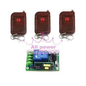 

Wireless wall power remote switch 250V 1ch,Best Price rf Switch System Receiver & 3pcs 1 Keys Remote controller 315mhz/433mhz