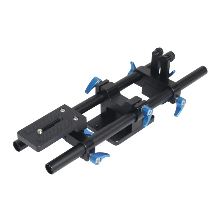 

15mm Rail Rod Support System Track Rail Slider Baseplate with 1/4" Screw Quick Release Plate for CANON / DSLR Cameras