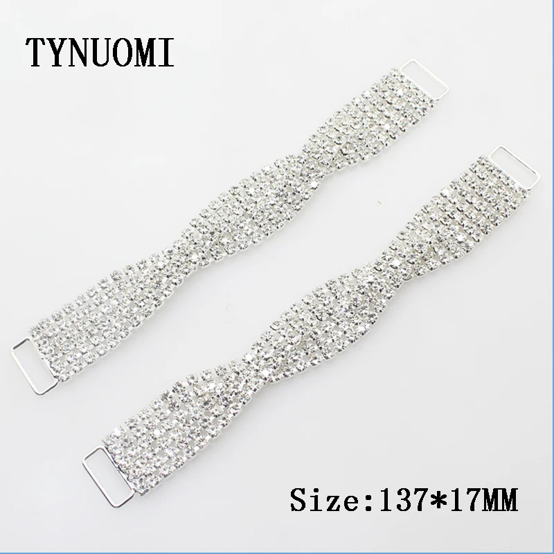 

TYNUOMI 2 pieces / batch 137mm Rhinestone Crystal Chain Swimsuit Bikini Decoration Crafts DIY Clothing Decoration Accessories