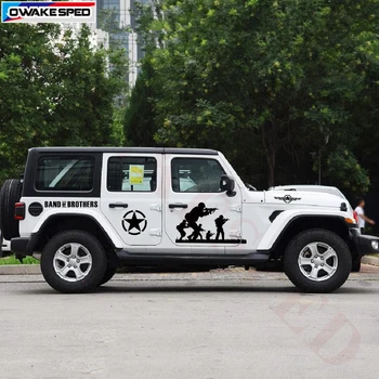 

Army Pentagram Graphics Decals Car Door Side Stickers For Jeep Wrangler JK OFF ROAD Styling Auto Body Decor Stickers