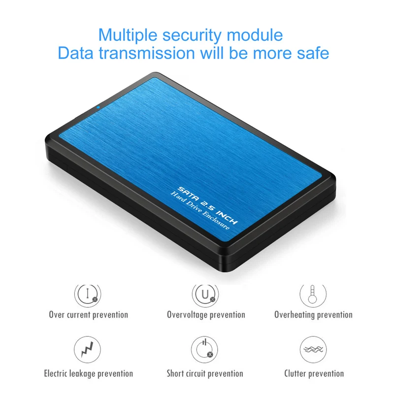 2,5 дюйма USB 3,0 SATA Hd коробка HDD диск внешний HDD корпус черный чехол инструмент бесплатно 5 Гбит/с Поддержка UASP для SSD/2 ТБ жесткий диск