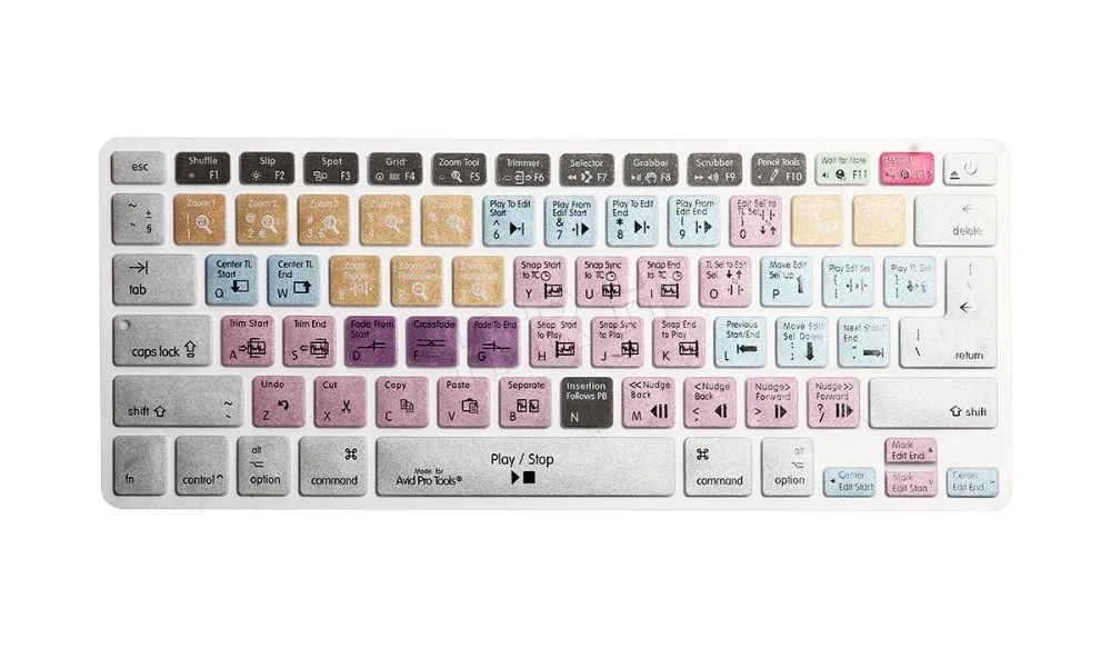 Avid Pro Tools cubierta de teclado con atajo impreso para MacBook Air