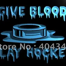 LK409-дать крови играть хоккейный спортивный светодиодный неоновый свет Знак Домашний Декор ремесла