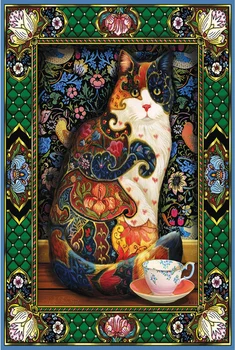 

Painted cat The wooden puzzle 1000 pieces ersion jigsaw puzzle white card adult children's educational toys