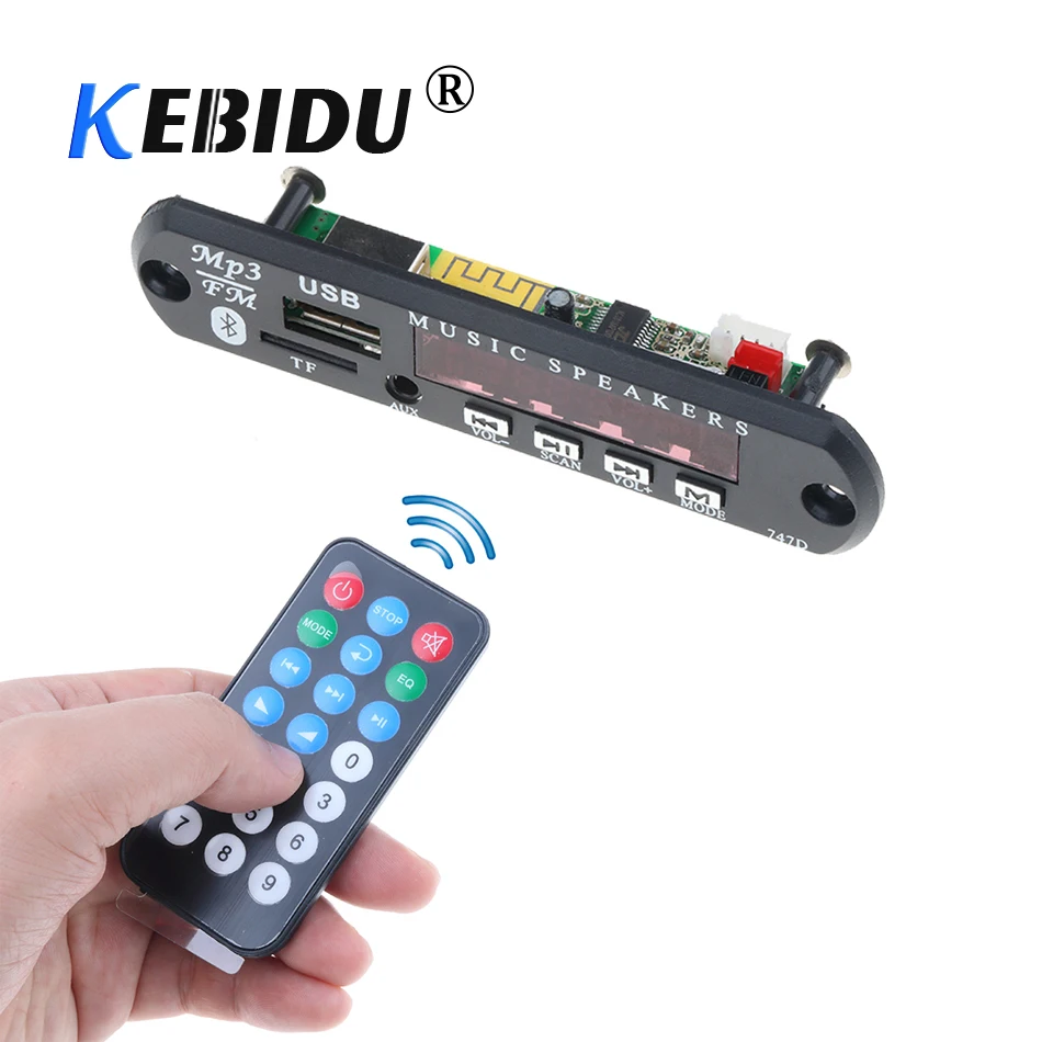 Kebidu беспроводной Bluetooth USB MP3 Автомобильный FM-радио AUX декодер плата аудио модуль DC