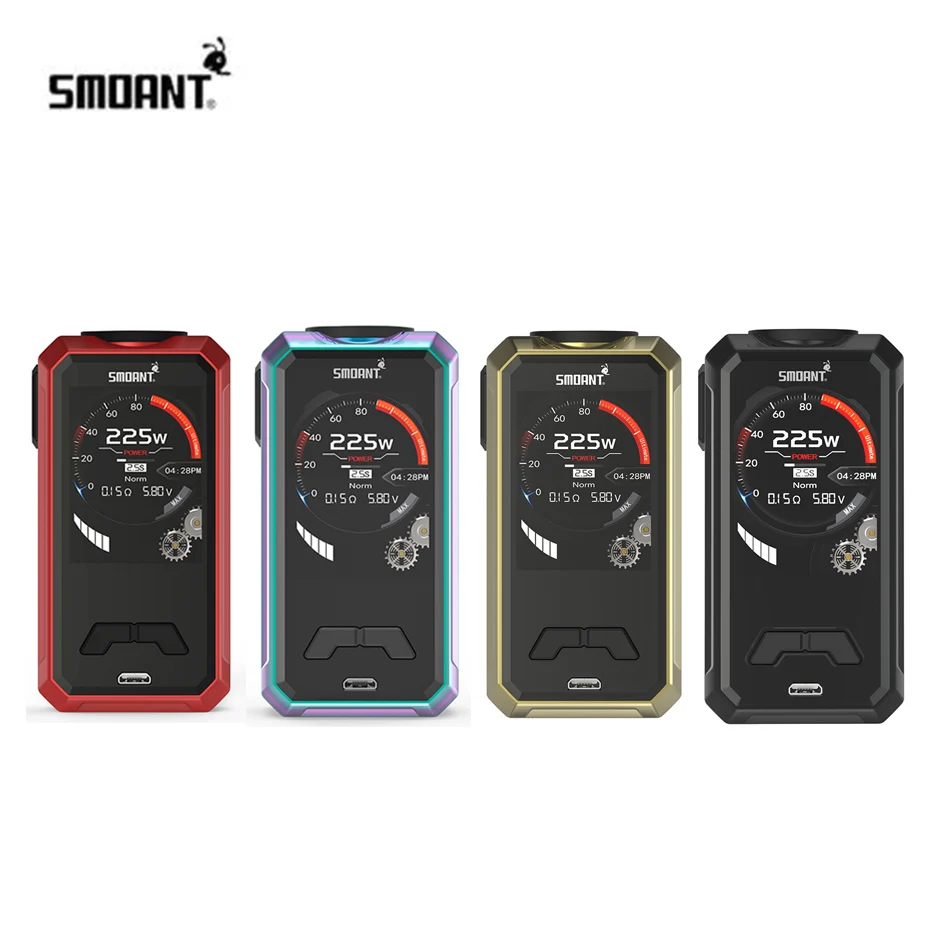Оригинальная электронная сигарета Smoant Charon Mini 225 Вт TC vape mod dual 18650 батарея smoant box 2 0